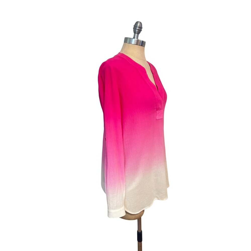 Diane Von Furstenberg DVF Esti Pink Ombre Popover Tunic size 4 - Picture 4 of 7
